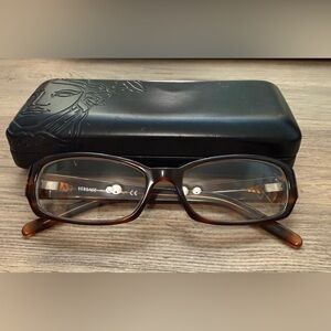 Versace Mod.3072 163 Eyeglasses (Rectangular Brown Frames 53-16-135)
